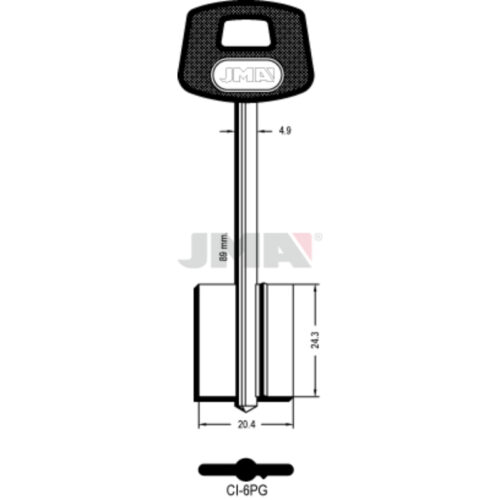 Chei Aripa Alama Plastic Negru CI-6.PG